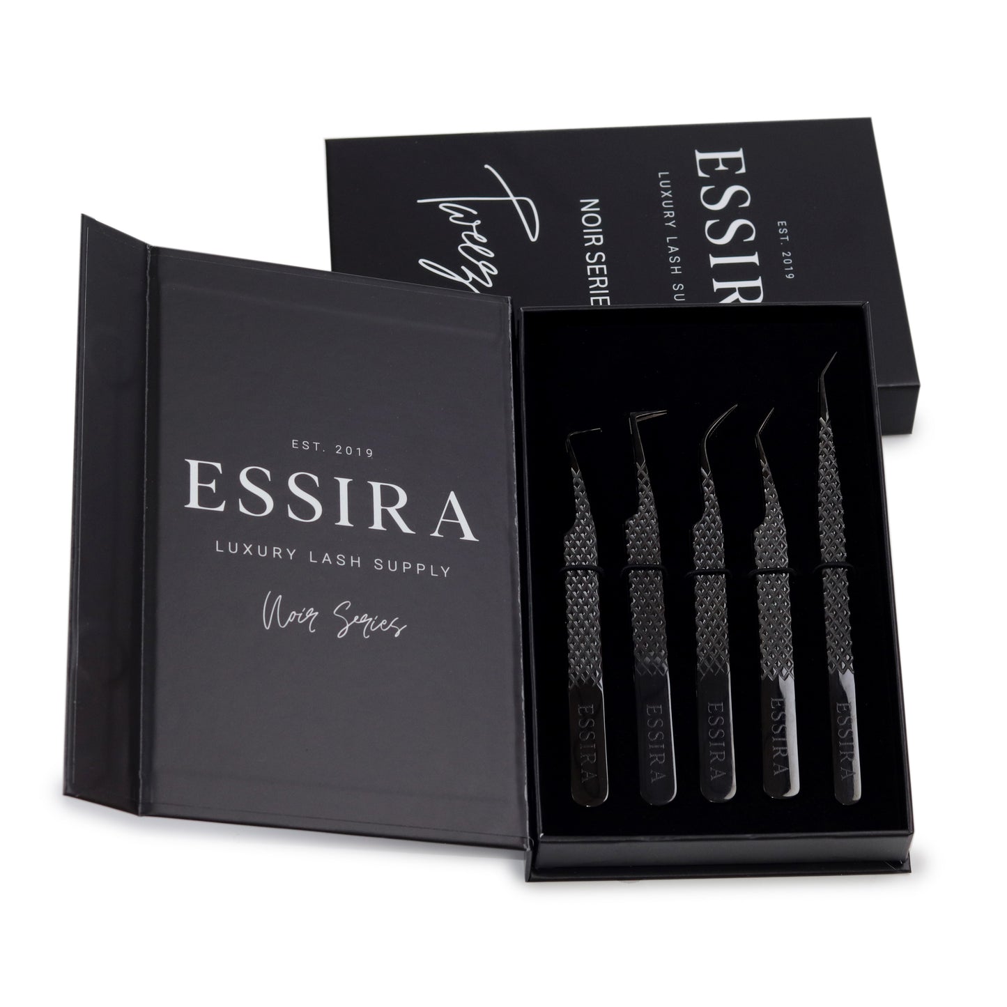 Noir Series — 5 Piece Tweezer Set (Boxed)