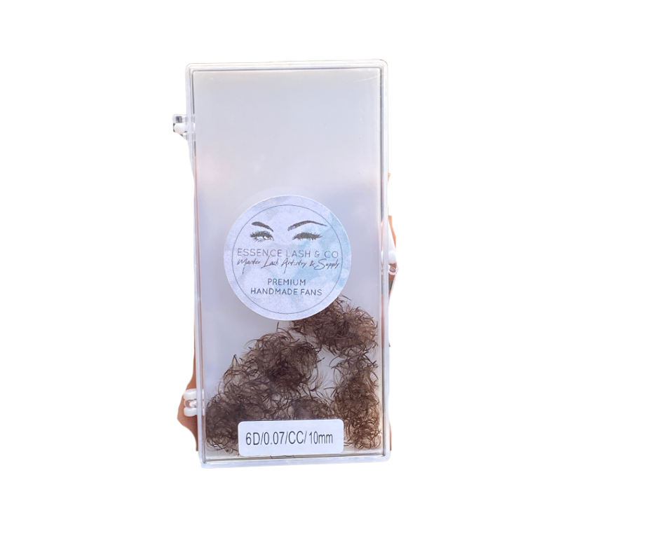 6D Dark Brown Premade Fans 0.07 CC Curl lash tray