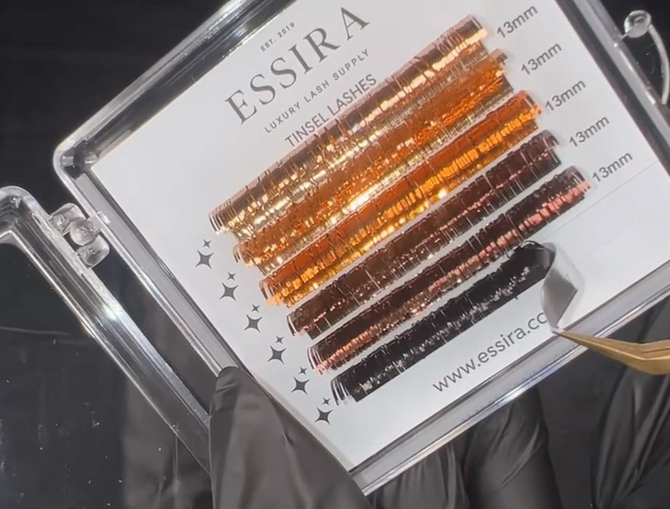 Tinsel Lashes – Metallic Lash Extensions