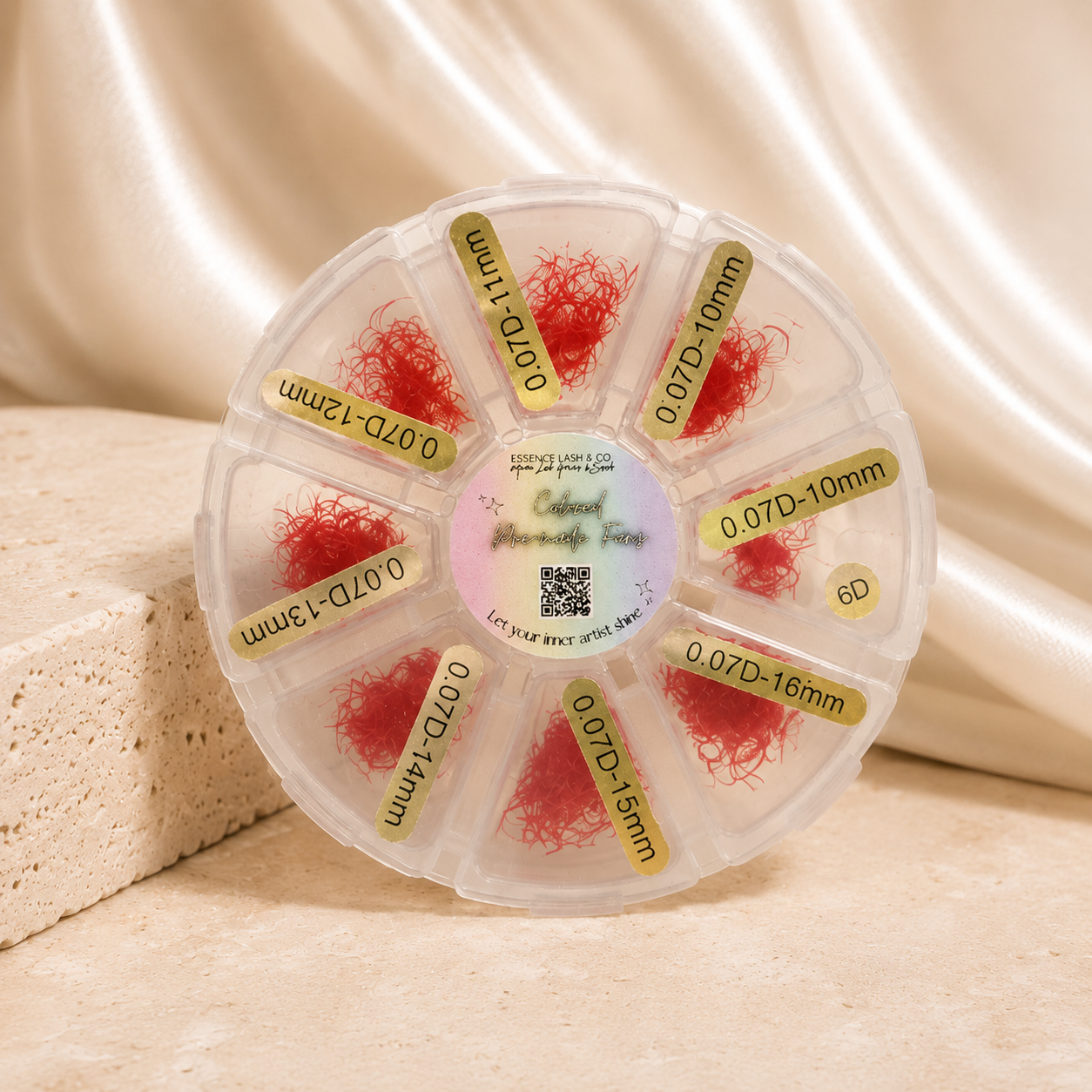 Red Colored Premade Lash Fans