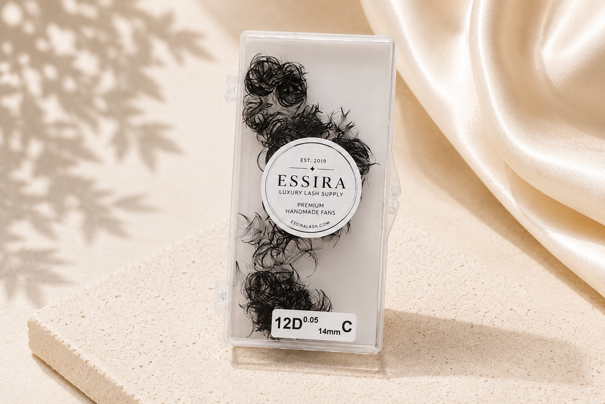 Essira 12D premade volume lash fans single length tray
