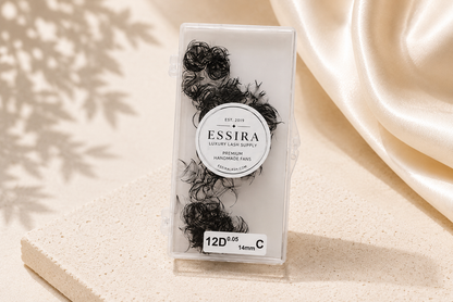 Essira 12D premade volume lash fans single length tray