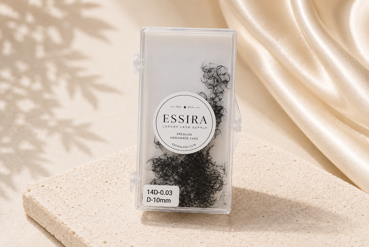 Essira 14D premade volume lash fans single length tray